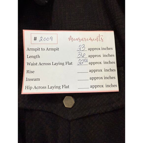 Timberland Dark Brown & Black Plaid Wool Blend Heavyweight Winter Coat Size L - Picture 8 of 8